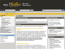 Tablet Screenshot of my.pfeiffer.edu