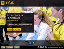 Tablet Screenshot of pfeiffer.edu